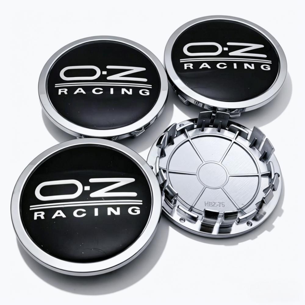 4 stuks/Set 75 mm / Clips 65 mm OZ O.Z Racing Logo Embleem Badge Auto Wiel Naafdoppen Wielnaaf Stofkap Velg Naafkap Auto Accessoires
