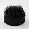 Hair Short Synthetic Mens Caps Wig Hats Hip Hop Urban Street Style Skull Beanie Hat Toupee Spiked Fake Hair Hat Wigs Short Melon Headband Headwear
