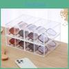 Storage Organizer Eyeglass Case 4pcs Large Capacity Dustproof Transparent Stackable Sunglass Glasses Storage