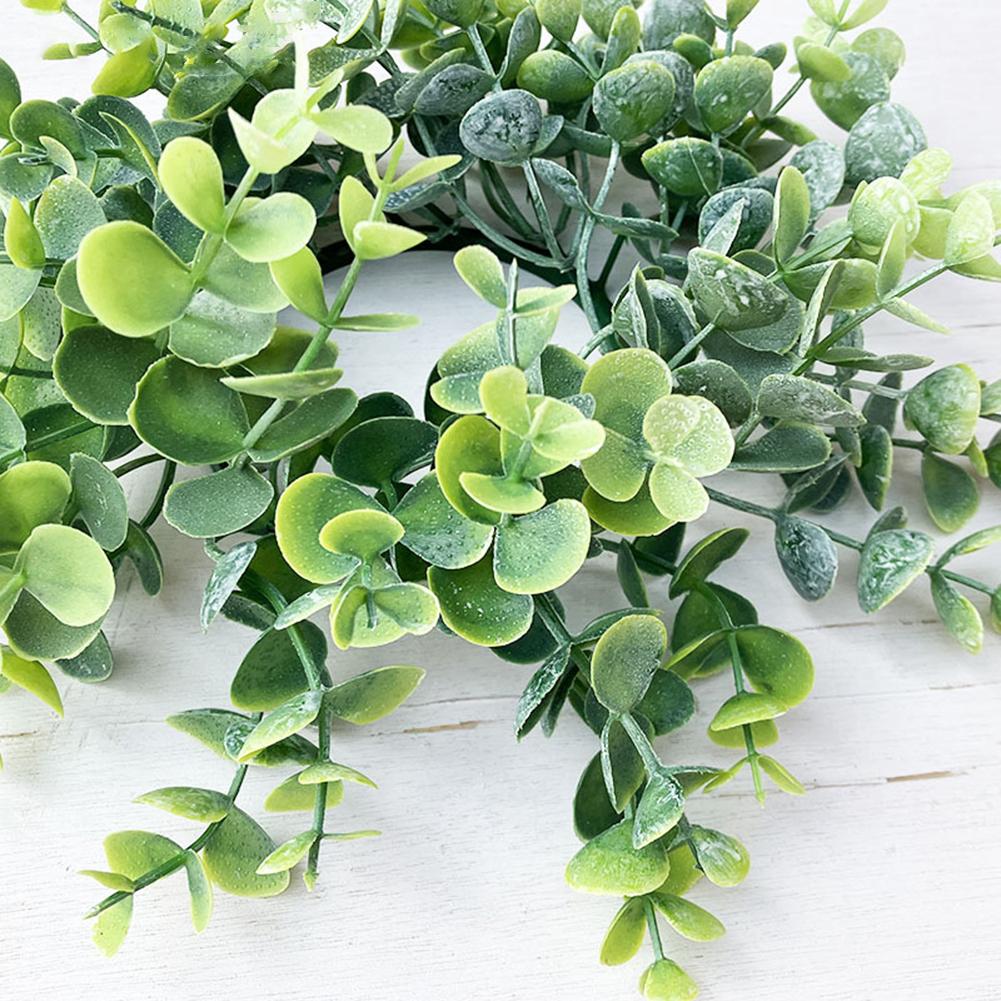 25CM Wedding Candle Rings Handmade Artificial Greenery Wreath Suitable For Door Wall Window Desktop Center Decorations