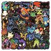 50 Neon Pokémon Cartoon Stickers - Cute Pokémon Pocket Monsters Stickers