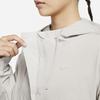 Nike Bliss Luxe Solid Logo Hooded Woven Windbreaker Mid-Length Jacket Women Jackets Light-Gray DH3528-012