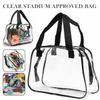 Black Transparent for Travel & Concert Travel Toiletries Bag Clear Stadium Approved Tote Bag Cosmetic Bag Small Handbag