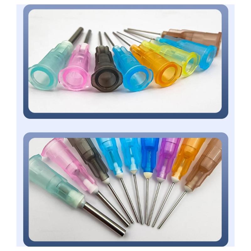 50Pcs 14G/15G/16G/18G/19G/20G/21G/22G/23G/24G/25G/26G/27G/28G/30G 1/2Inch Bluntly Tip Dispensing Needle for Liquid