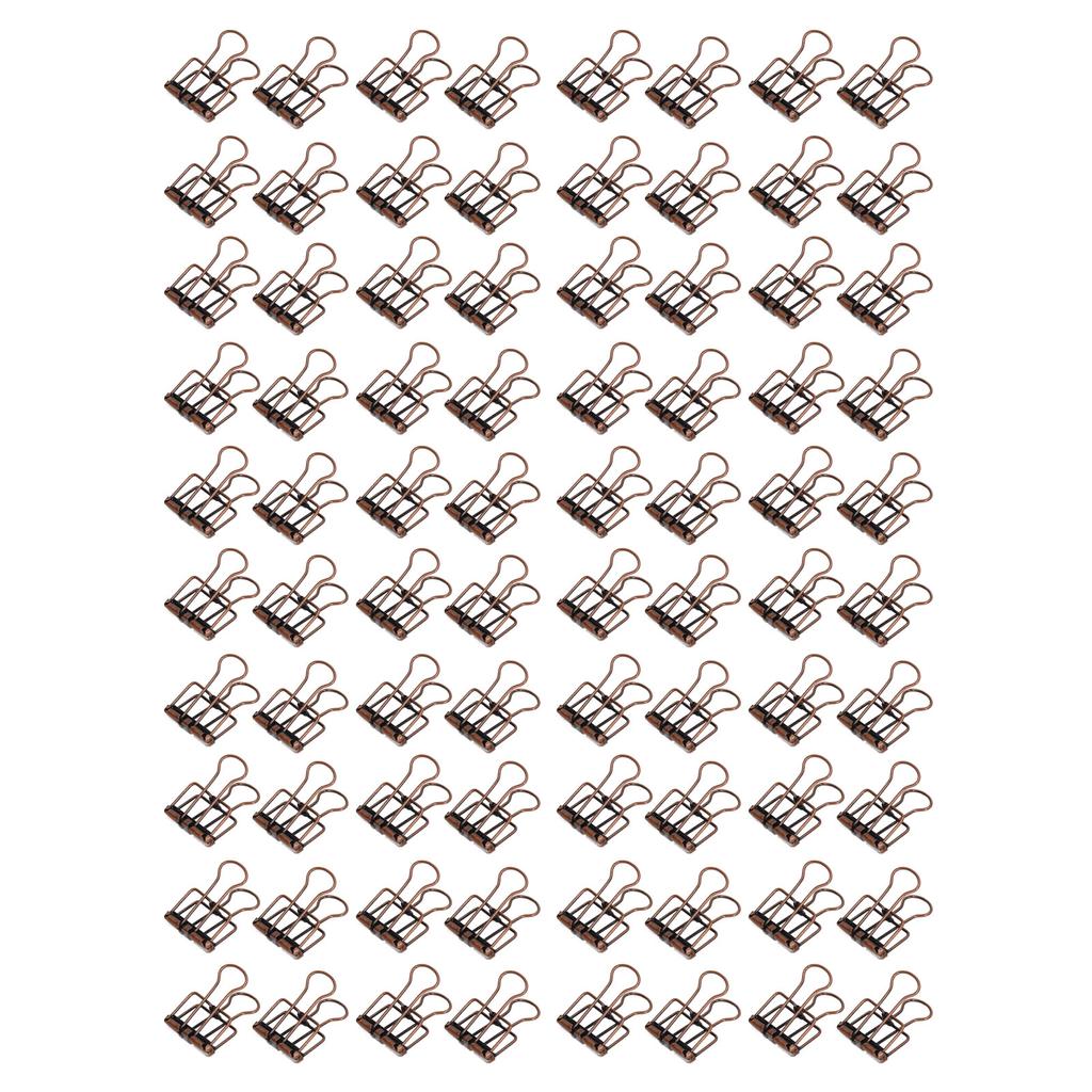 80Pcs Hollow Clips 0.7in Sturdy Metal Hollow Out Strong Clamping Paper Clamps for Home Office