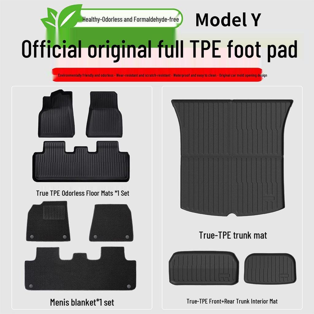 Tesla Model Y/YL/3 TPE Front & Rear Trunk Mats and Accessories