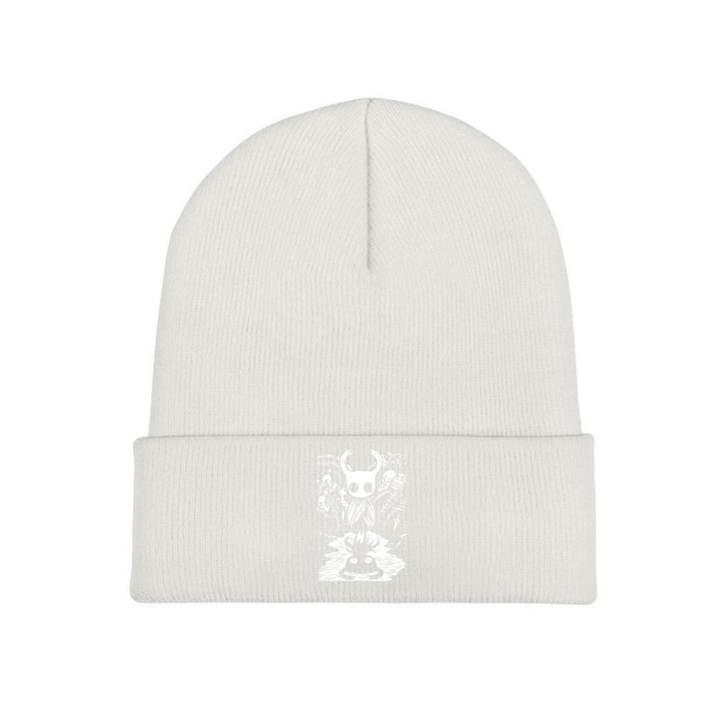 Ghost Art Hollow Knight Game Knitted Caps for Women Unisex Beanies Winter Hat Polyester  Hip Hop Cap
