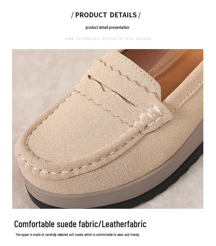 Sapatos Slip-On Femininos Tamanho Grande 35-43, Sola Grossa, Antiderrapante, Versátil, Sapatos da Moda Mamãe