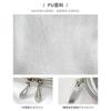 Multi-functional Bright Silver Full PU Leather Soft Makeup Bag Waterproof Portable Small Storage Bag