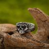 Adjustable Skull Ring Men Women Gothic Punk Rock Plated Open Band Vintage Geometric Jewelry
