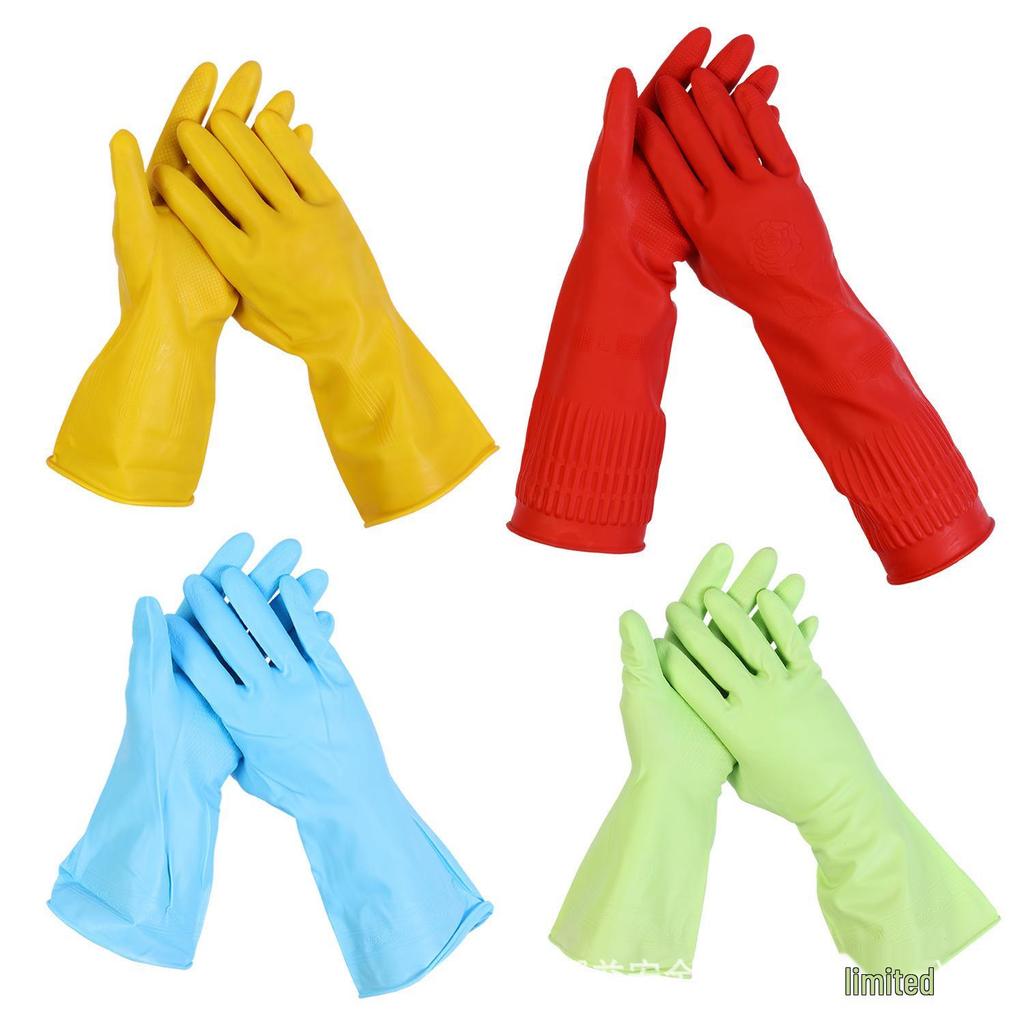 Wodoodporne gumowe rękawice domowe do zmywania naczyń, czyszczenia kuchni, mycia samochodu i użytku wodnego z bawełnianym aksamitnym wnętrzem