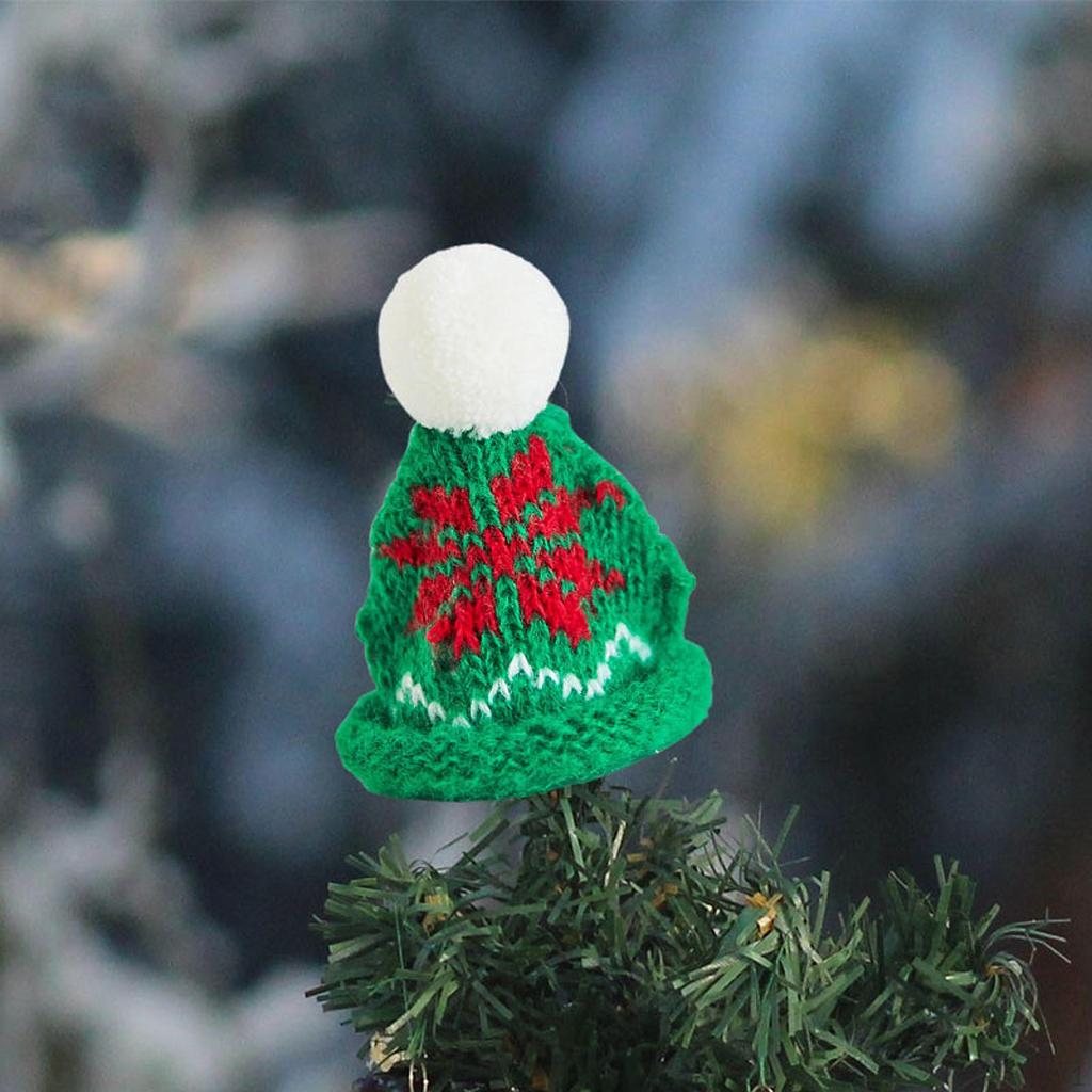 Christmas Mini Knit Hat Decoration Decorative Holiday Cute DIY Accessories Tiny