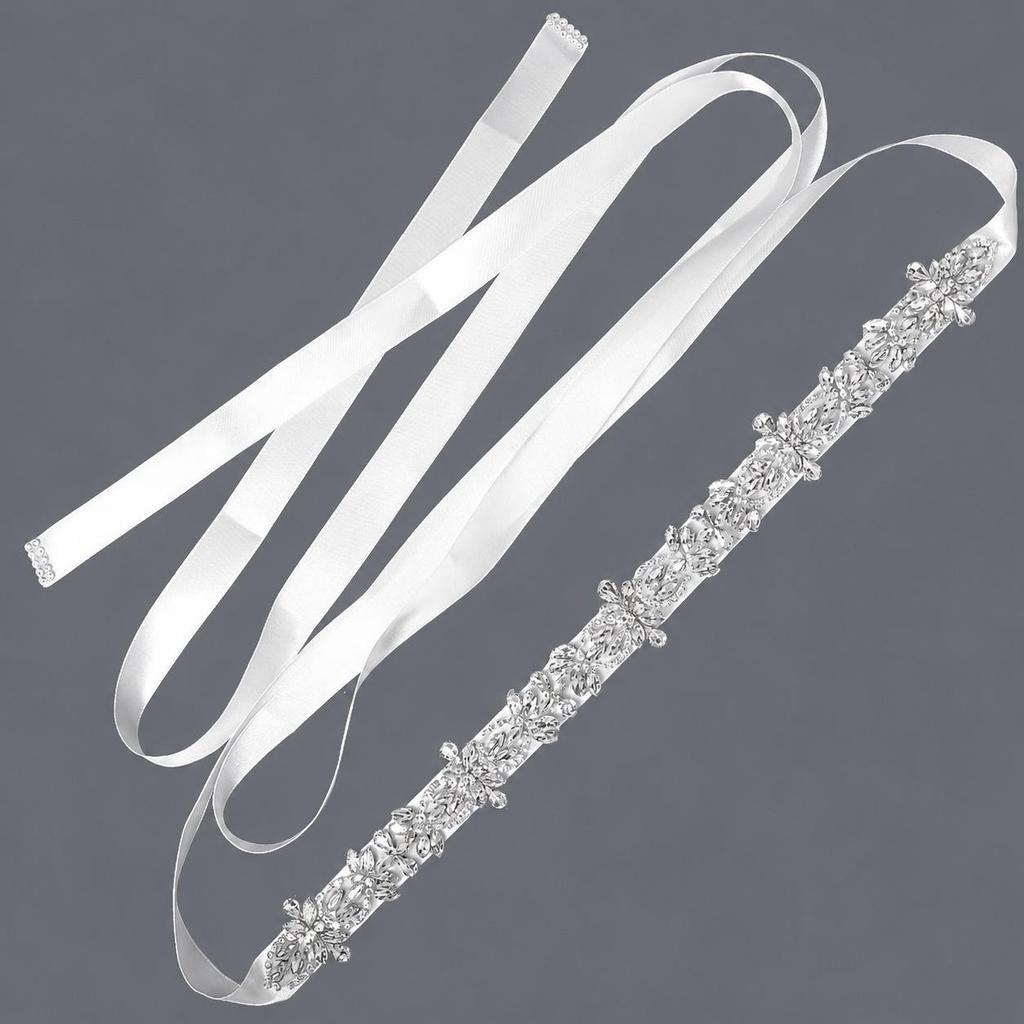 Elegant Silver Rhinestone Wedding Belt – Versatile High-End Dress Accessory for Fashion Shows and Performances