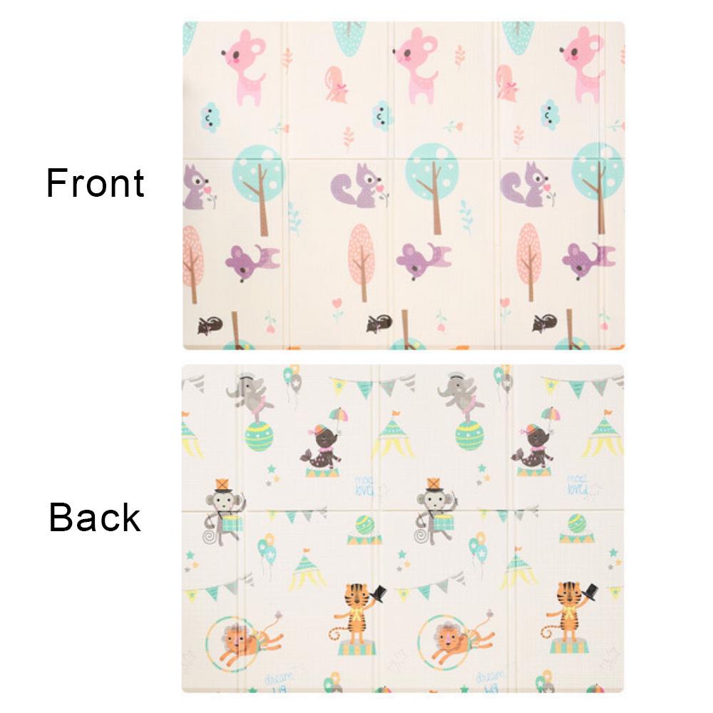 2x1.5m Infant Foldable Cartoon Baby Play Mat Babe Carpet Children Crawling Pad Game Picnic Carpet