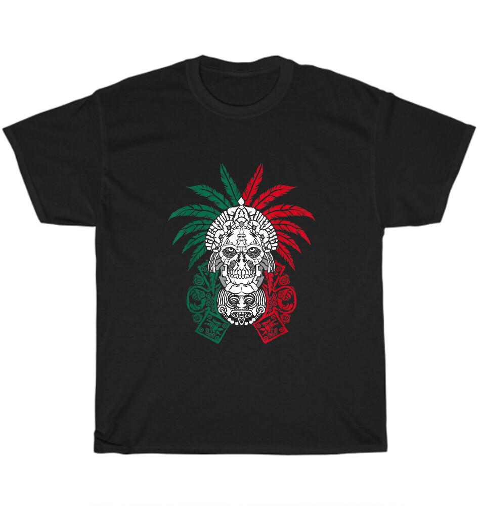 Warrior Skull Aztec Mexican Ancestors Mexico Roots T-Shirt Unisex Tee Gift NEW S