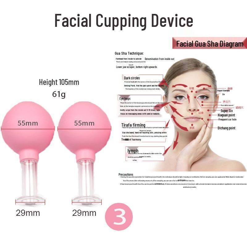 Silicone Facial Cupping Device for Lifting and Contouring