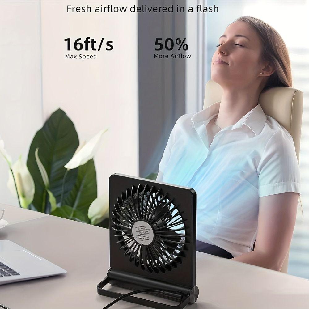 Folding Desk Fan Lightweight Ultra-thin Mini Fan Table Fan Small USB Fan  Outdoor