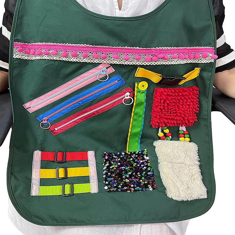 Dementia Patients Sensory Toy Elderly Awareness Training Tools Multifunction Alzheimer Fidget Anxiety Relief Educational Apron