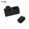 Portable Wireless In-Ear Monitor System with Charging Case, One-to-Two Transmitter and Receiver.