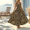 Sleeveless Floral Maxi Dress,Summer Casual Loose Fit Lightweight Dress,Elegant & Fresh,Perfect for Vacation & Daily Wear