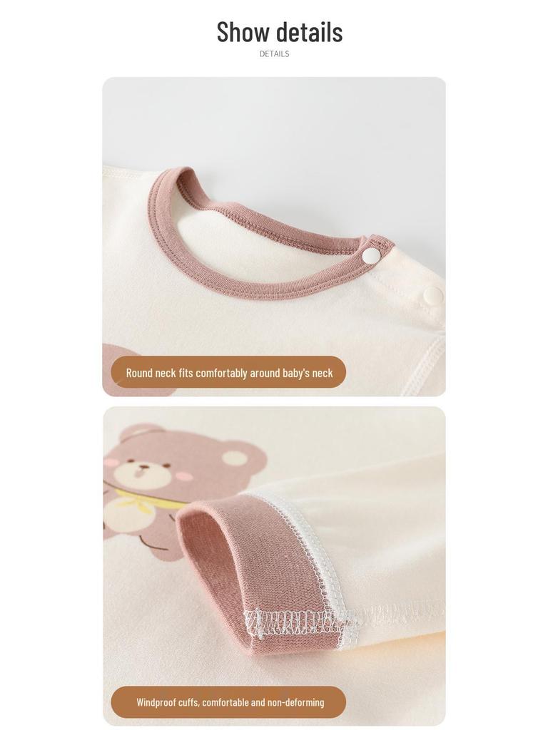 Boys' and Girls' Pure Cotton Class A Pajamas - Autumn/Winter Infant & Toddler Two-Piece Homewear