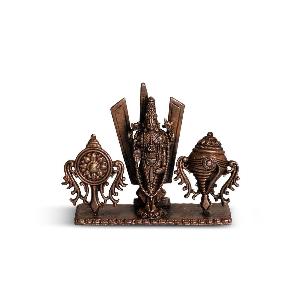 Pure Copper Tirupati Venkateswara | Style Handmade Idol for Puja | South Indian Temple Decor | Divine Energy | Indian Handicraft | Spiritual Gift