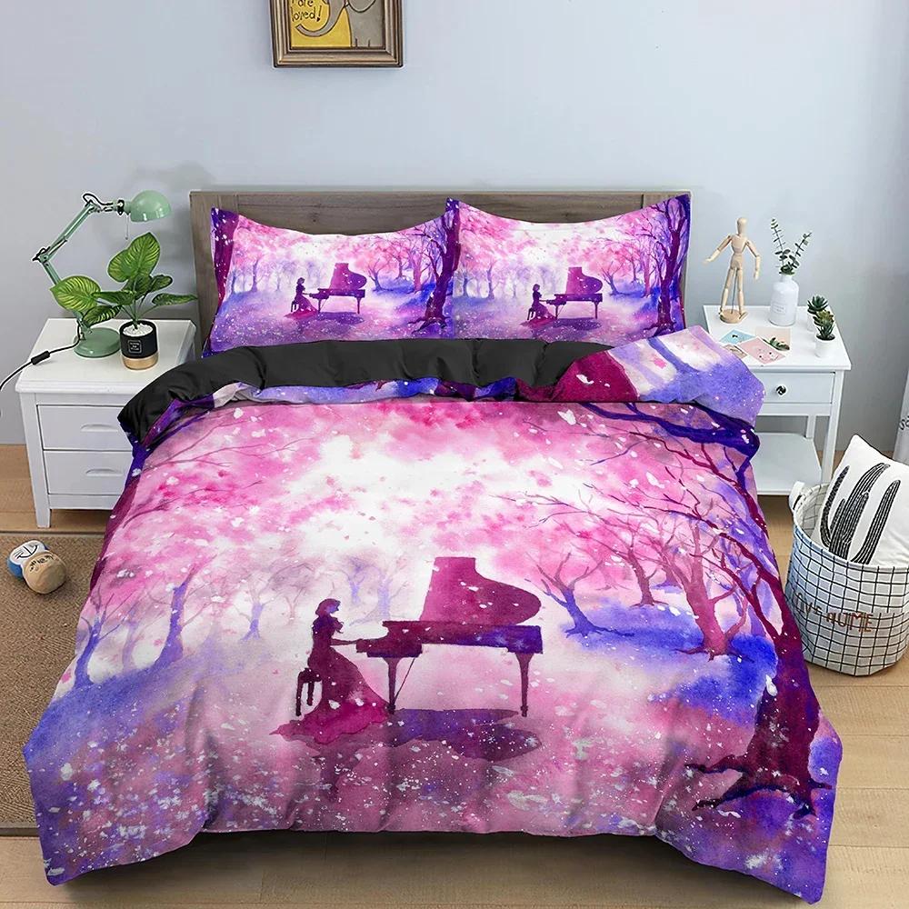 

New 3D Print Watercolor Landscape Comfortable Duvet Quilt Cover Pillowcase Bedding Set Children Bedroom Decoration Home Textile 70x133cm 2pcs