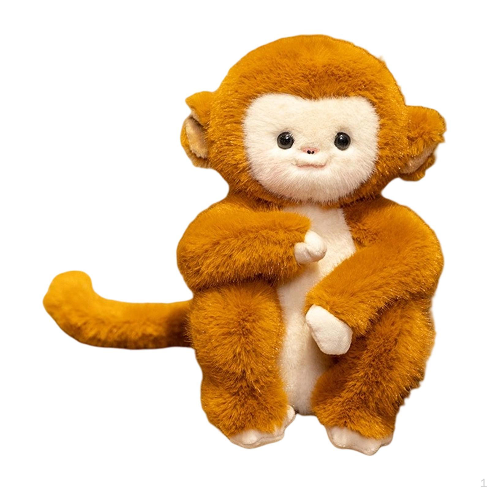 

Monkey Doll Golden Doll, Cuddly Snuggling Adorable Hugging Decor Sofa Ornament for Kids 22cm