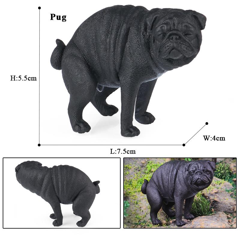 Oenux Dog Animals Model Husky Pug Pomeranian Rottweiler Chihuahua Action Figure Puppy Figurines PVC Cute Collection Toy Kid Gift