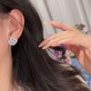 Celebrity Style Full Of Diamonds Four-Leaf Clover Stud Earrings, Women'S Light Luxury Niche Design, Advanced Sense Burst, Exquisite Small Fragrant