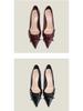 BEIJIANI 1578-27: French Style Bow Pointed Toe Stiletto Heels for Women