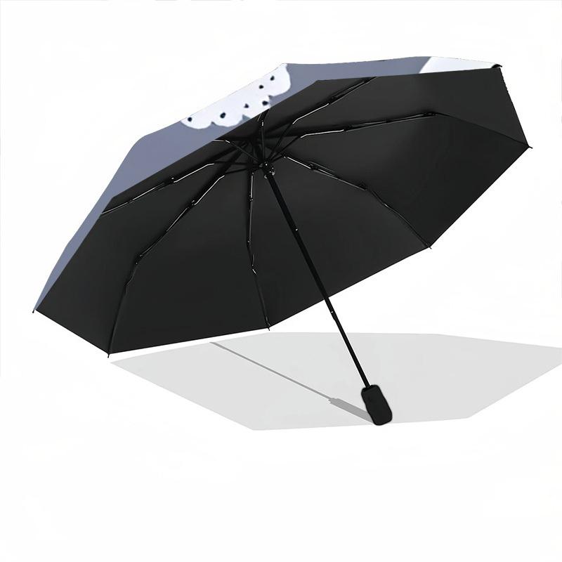 1pc Sheep Pattern Automatic Opening/Closing Folding Umbrella with 8 Ribs, Plastic Handle, Windproof Portable Sunshade Umbrella yy251222196