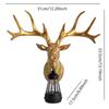 Deer Wall Lamp Modern Decorative Resin Craft Deer Wall Sculpture Wall Mount Decor for Outdoor Garden Background Home Decoration