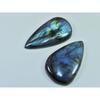 41-45 MM Natural Labradorite Multi Pear Cabochon Loose Gemstone 2 Pcs Lot D-266