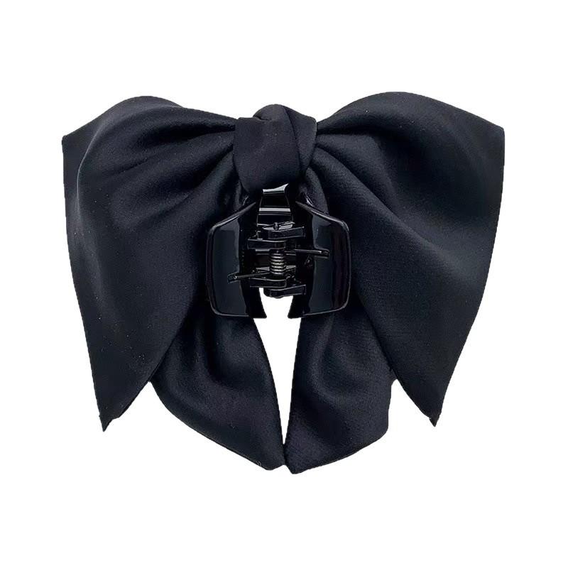 2025 Black XL Bow Claw Clip for Women: Elegant Back-of-Head Hair Accessory