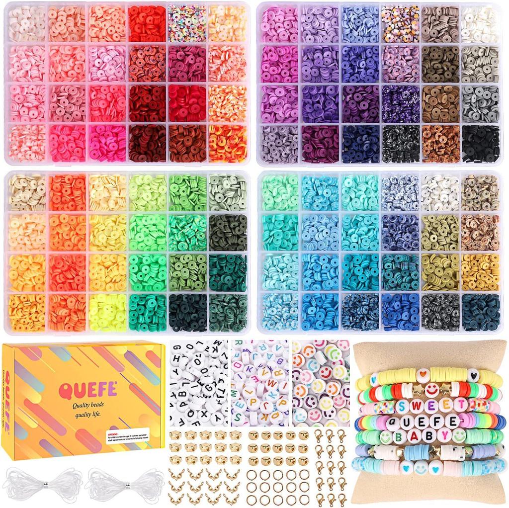 Multi-Color DIY Soft Clay Bead Jewelry Set for Kids – Bracelets & Necklaces