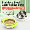 2Pcs Stainless Steel Bird Feeder Bowl Perfect For Parrots Canaries Feeding