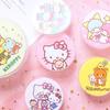 Transparent Cartoon Storage Box: Cute Round Organizer for Snacks, Candy, Gifts, or Cosmetics.