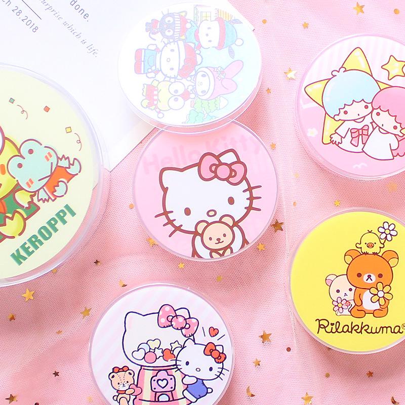 Transparent Cartoon Storage Box: Cute Round Organizer for Snacks, Candy, Gifts, or Cosmetics.
