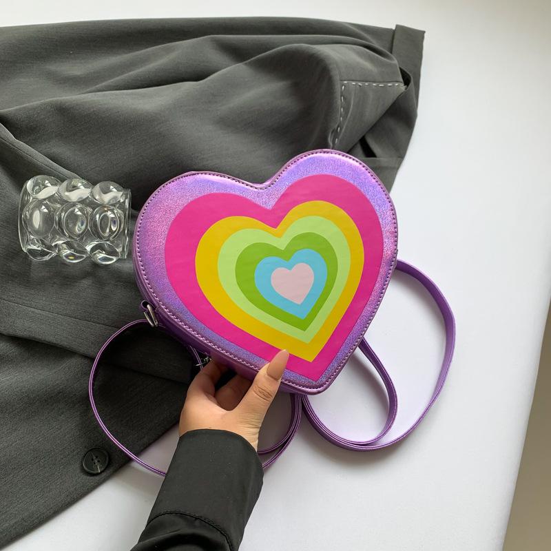 

Simple and fashionable love bag women s 2024 summer new fashion retro trend shoulder bag trendy messenger bag women фіолетовий