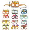 Theme Graduation Season Cartoon Pattern Paper Glasses Photography Props Decor