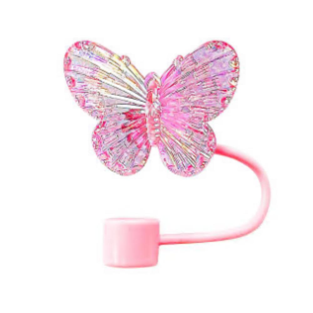 1PC Laser Butterfly Straw Plug Dust Cap For Stanley 30&40Oz Tumbler Reusable 10mm Sippy Cover Water Cup Decoration Accessories