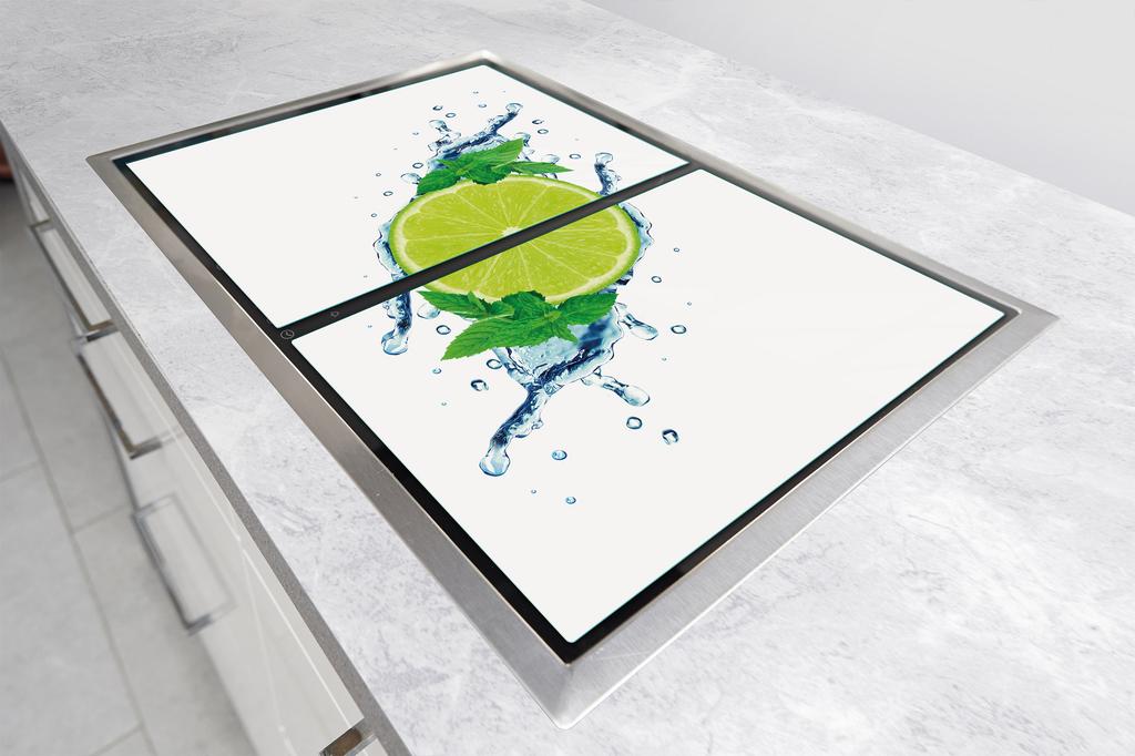 SZKLANA PŁYTA OCHRONNA DESKA 75x52 LIMONKA