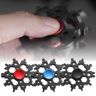 Chiave per Auto Attrezzi di Riparazione 23 in 1 Spinner da Dita Chiave Fiocco di Neve Cacciavite Manutenzione Bicicletta Strumento Tascabile Gadget Portatili