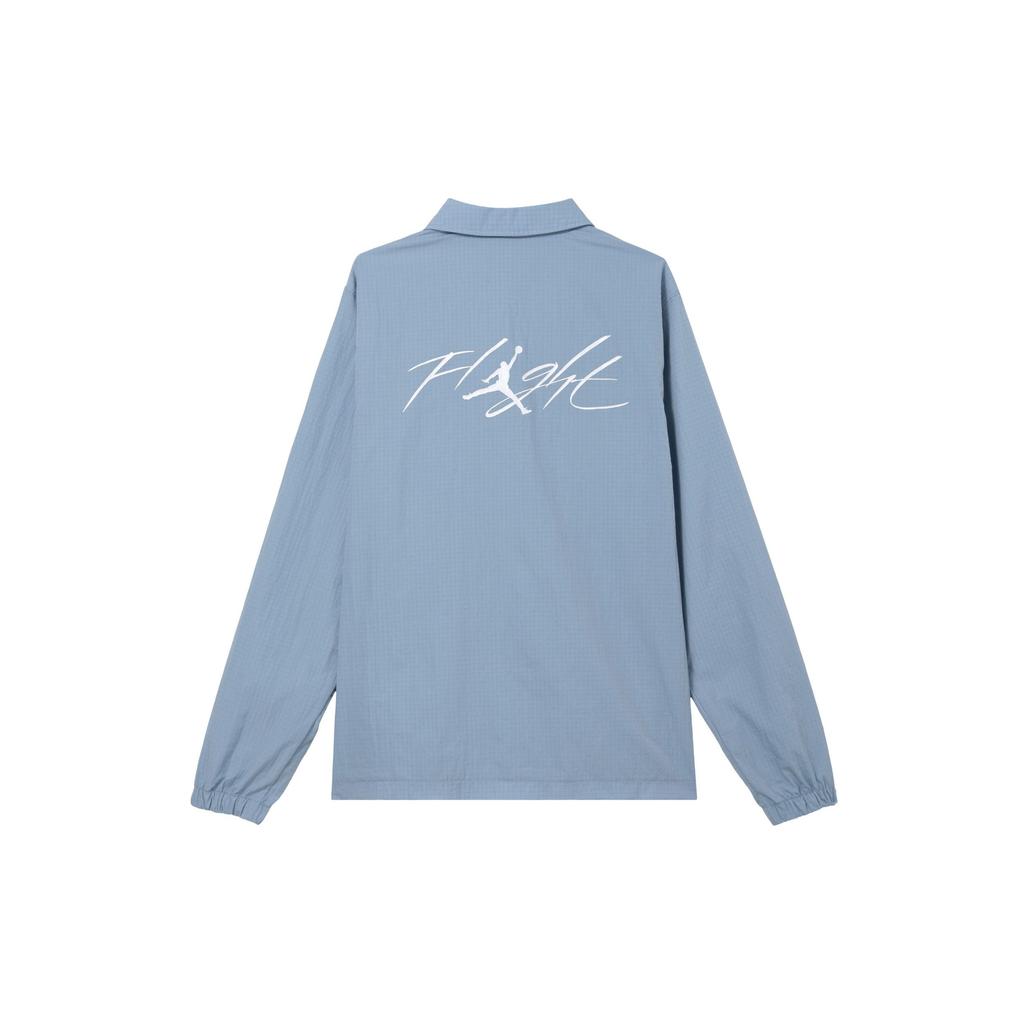 Jordan Solid Color Collar Casual Long Sleeve Jacket Men Jacket Blue Grey FN4542-436