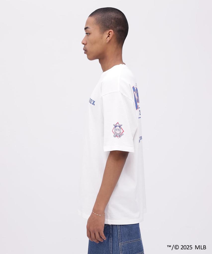 Avirex MLB TOKYO SERIES DODGERS T-SHIRT, Men's Short Sleeve T-Shirt, Size 2XL, Off-White, 033, 783-5134057