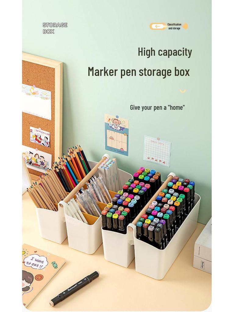 Organisateur de bureau étudiant portable pour papeterie, marqueurs, télécommande et soins de la peau