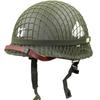 WWII M1 Classic Steel Helmet with Net Cover & Luminous Cat Eye Band - 3-in-1 Movie Prop Set
