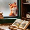 Cartoon Painted Realistic Little Fox Decorative Window Stickers for Beautifying The Glass Window of The Balcony in The Home.