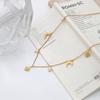 Personalized Light Luxury 18K Gold Star Moon Pearl Pendant Collarbone Chain Women'S Niche Titanium Steel Non-Fading Jewelry Necklace